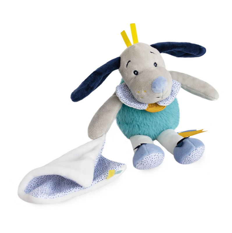  - pépin the dog - holding comforter blue 22 cm 